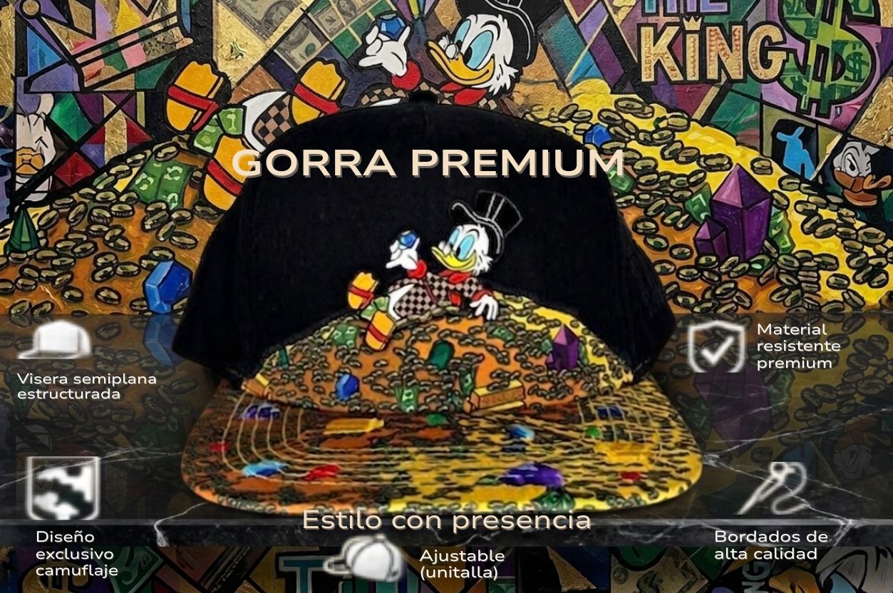 Gorra estilo urbano snapback Pato Donal Ricolino